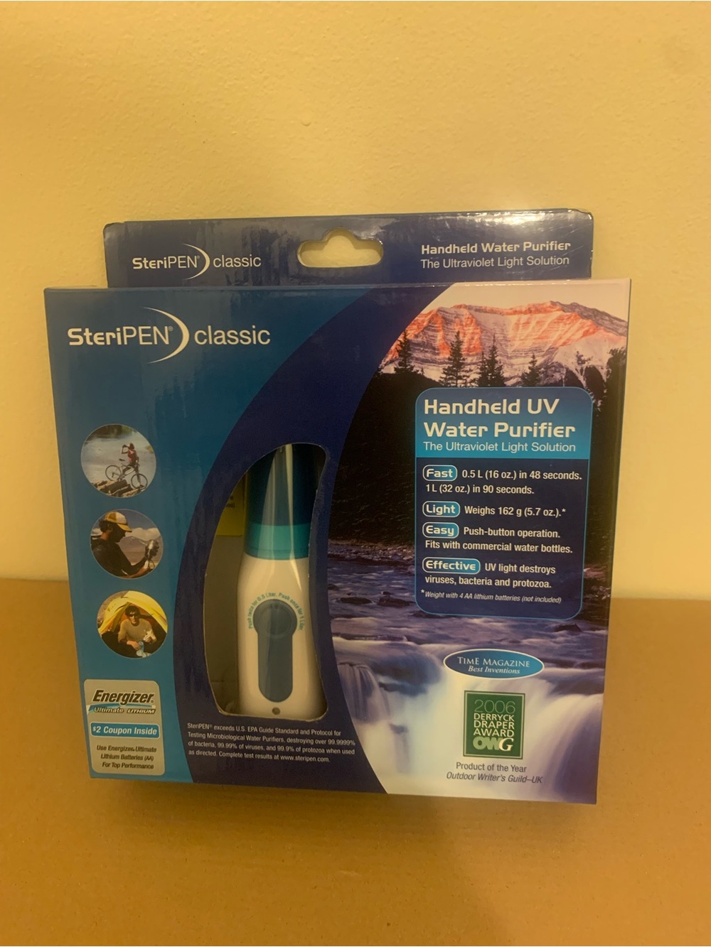 Portable UV Light Sterilizers for Emergency Drinking Water - the SteriPEN